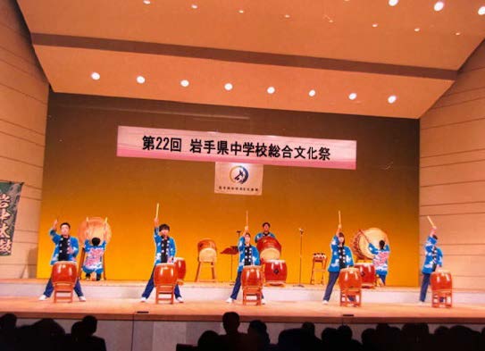 ステージ発表（岩泉中学校太鼓演奏）